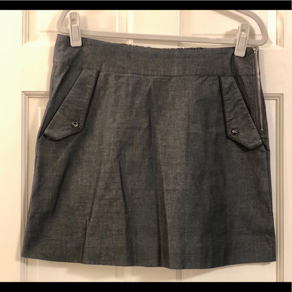 Novara Dresses & Skirts - Grey cotton zip skirt with pockets - Sz L